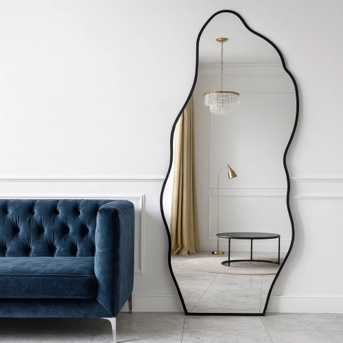 Lustro o organicznym kształcie w ramie - AURO W RAMIE 2